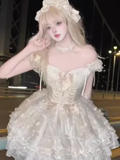 Robe Sweet Lolita Ballet JSK en polyester sans manches Robe Sweet Hime Lolita