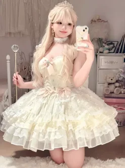 Robe Sweet Lolita Ballet JSK en polyester sans manches Robe Sweet Hime Lolita