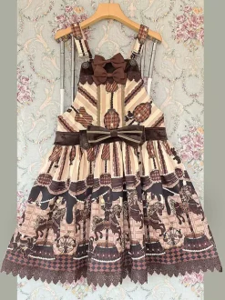 Robe Sweet Lolita en coton sans manches avec n艙uds robe Sweet Lolita