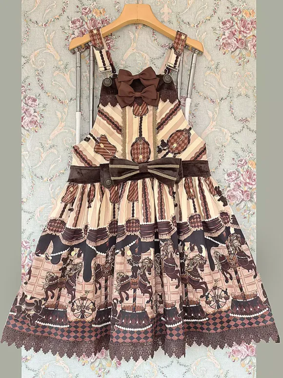 Robe Sweet Lolita en coton sans manches avec n艙uds robe Sweet Lolita
