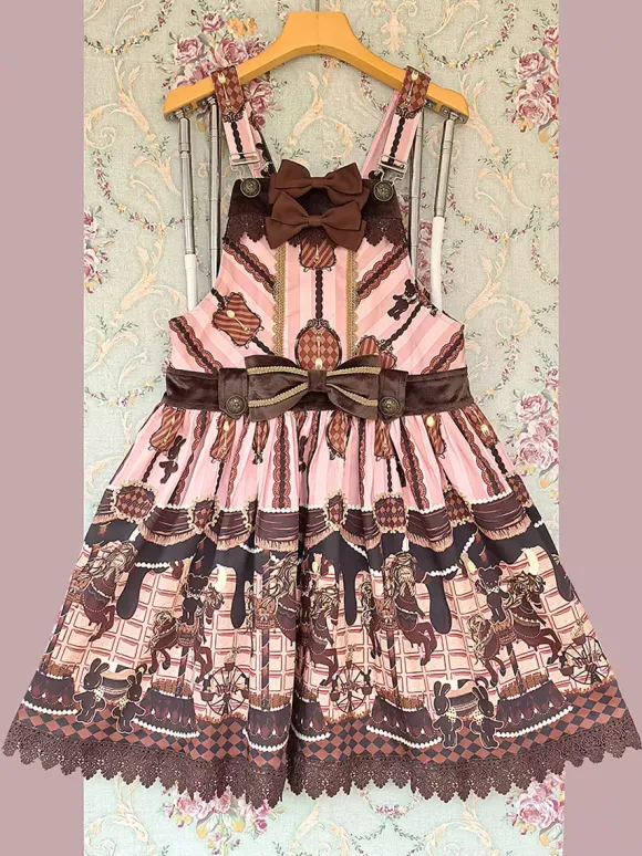 Robe Sweet Lolita en coton sans manches avec n艙uds robe Sweet Lolita