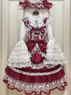 Robe Sweet Lolita en polyester pull sans manches