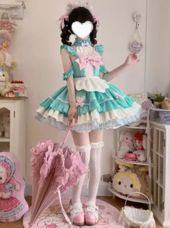 Robe Sweet Lolita en polyester sans manches