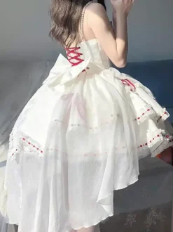 Robe Sweet Lolita en polyester sans manches robe Sweet Jumper Lolita