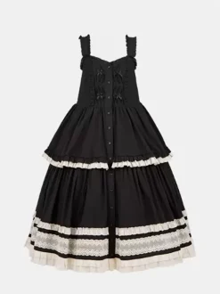 Robe Sweet Lolita en polyester sans manches robe Sweet Jumper Lolita