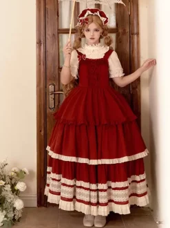 Robe Sweet Lolita en polyester sans manches robe Sweet Jumper Lolita