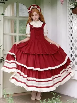 Robe Sweet Lolita en polyester sans manches robe Sweet Jumper Lolita