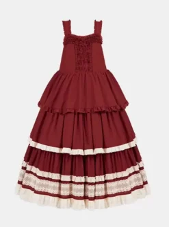 Robe Sweet Lolita en polyester sans manches robe Sweet Jumper Lolita