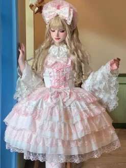 Robe Sweet Lolita en polyester pull sans manches
