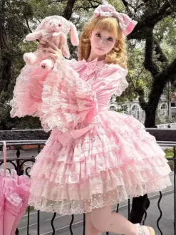 Robe Sweet Lolita en polyester pull sans manches