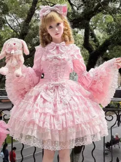 Robe Sweet Lolita en polyester pull sans manches