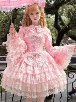 Robe Sweet Lolita en polyester pull sans manches