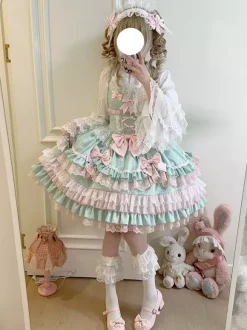 Robe Sweet Lolita JSK en polyester multicouche sans manches