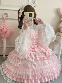 Robe Sweet Lolita JSK en polyester multicouche sans manches