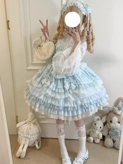 Robe Sweet Lolita JSK en polyester multicouche sans manches