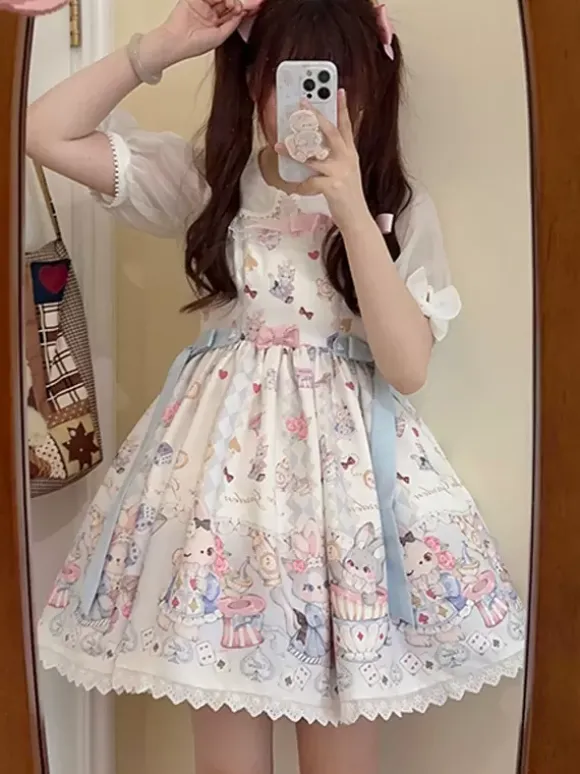 Robe Sweet Lolita Pull sans manches en polyester Robe Sweet Lolita