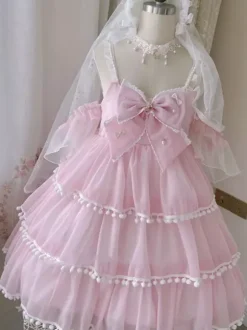 Robe Sweet Lolita Robe Lolita Sweet Jumper sans manches en polyester