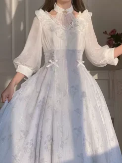 Robe Sweet Lolita Robe manches 3/4 en polyester Robe Sweet Lolita