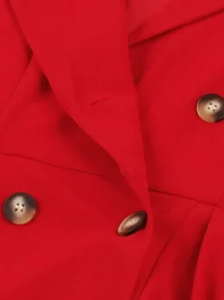 Robe trapèze vintage années 1950 pour femme - Robe midi rockabilly à double boutonnage et col à revers - Idéale pour un cocktail d'été 2026