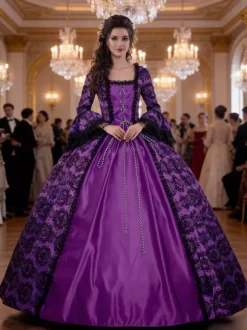 Robe Victorienne médiévale victorienne Robe Rococo Robe Marie Antoinette Opéra Costume Rétro Déguisements Halloween