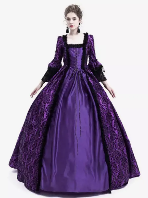 Robe Victorienne médiévale victorienne Robe Rococo Robe Marie Antoinette Opéra Costume Rétro Déguisements Halloween