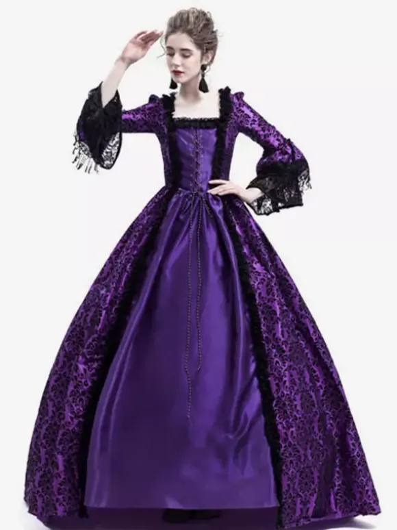 Robe Victorienne médiévale victorienne Robe Rococo Robe Marie Antoinette Opéra Costume Rétro Déguisements Halloween