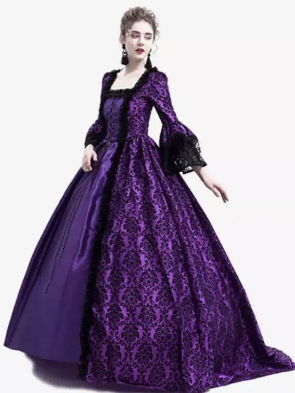 Robe Victorienne médiévale victorienne Robe Rococo Robe Marie Antoinette Opéra Costume Rétro Déguisements Halloween