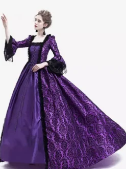 Robe Victorienne médiévale victorienne Robe Rococo Robe Marie Antoinette Opéra Costume Rétro Déguisements Halloween