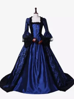 Robe Victorienne médiévale victorienne Robe Rococo Robe Marie Antoinette Opéra Costume Rétro Déguisements Halloween Bourgogne
