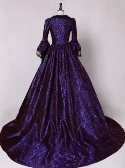 Robe Victorienne médiévale victorienne Robe Rococo Robe Marie Antoinette Opéra Costume Rétro Déguisements Halloween Bourgogne