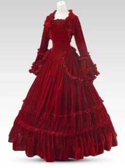 Robe victorienne en polyester pour femme vêtements vintage pour femme