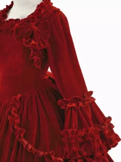Robe victorienne en polyester pour femme vêtements vintage pour femme