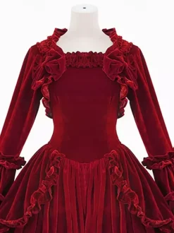 Robe victorienne en polyester pour femme vêtements vintage pour femme