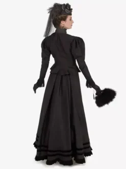 Robe victorienne en polyester pour femme vêtements vintage pour femme
