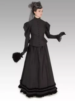 Robe victorienne en polyester pour femme vêtements vintage pour femme