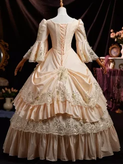 Robe Victorienne  Robe Victorienne Femmes Rétro À Volants Fleur Demi Manches Robe Marie-antoinette Époque Victorienne Vêtements Vintage Robe Halloween