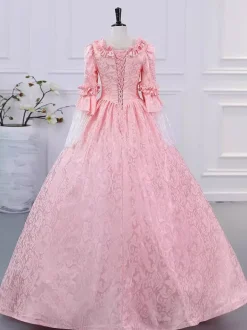 Robe Victorienne Rétro Champagne Robe Robe Marie Antoinette Femme Vêtements Vintage De Style Européen
