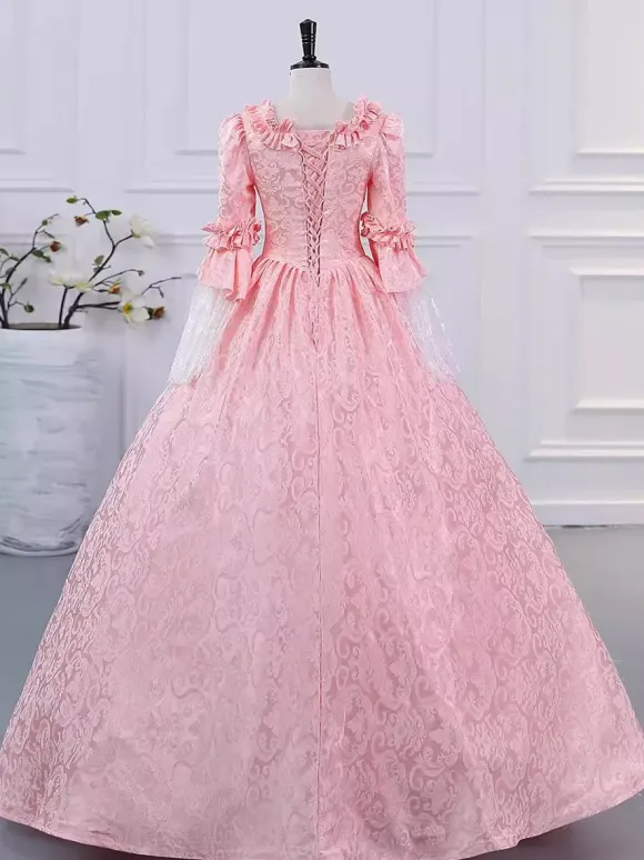 Robe Victorienne Rétro Champagne Robe Robe Marie Antoinette Femme Vêtements Vintage De Style Européen