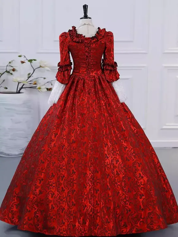 Robe Victorienne Rétro Champagne Robe Robe Marie Antoinette Femme Vêtements Vintage De Style Européen