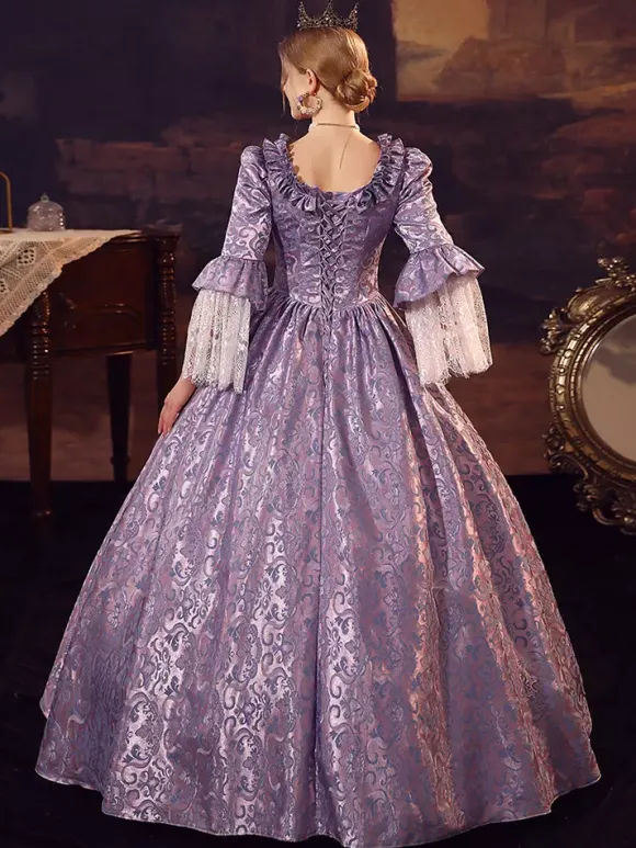 Robe Victorienne Rétro Champagne Robe Robe Marie Antoinette Femme Vêtements Vintage De Style Européen