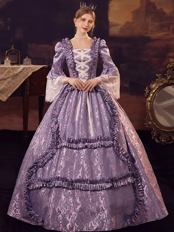 Robe Victorienne Rétro Champagne Robe Robe Marie Antoinette Femme Vêtements Vintage De Style Européen