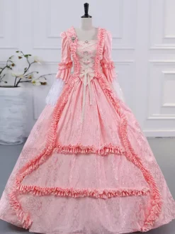 Robe Victorienne Rétro Champagne Robe Robe Marie Antoinette Femme Vêtements Vintage De Style Européen
