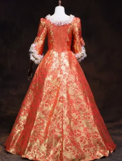 Robe Victorienne Style Marie-Antoinette à Volants Robe de Bal Rococo Élégante
