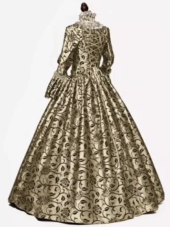 Robe Victorienne Style Marie-Antoinette avec Dentelle Costume de Bal Masqué et Carnaval de Venise Robe Rococo