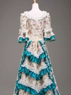 Robe vintage costume Opéra Rococo Cour robe Costume synthétique Halloween