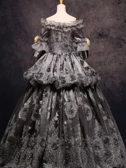 Robe Vintage Médiévale Costume rétro gris synthétique Halloween Opéra