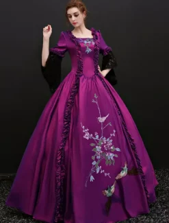 Robe Vintage médiévale victorienne Rococo Marie Antoinette Opéra Costume Rétro Déguisements Halloween