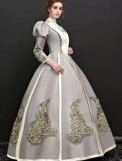 Robe Vintage médiévale victorienne Rococo Marie Antoinette Opéra Costume Rétro Déguisements Halloween