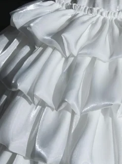 ROCOCO Style Lolita Jupons Polyester Ruffles Gothique Lolita Jupon Femme Dentelle Blanche Lolita Jupe