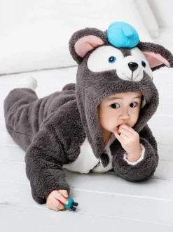 Rose Chats Kigurumi Carnaval Pyjamas Bébés 2026 Flanelle Combinaison d'Hiver Enfants Cadeaux Noël Déguisements Halloween